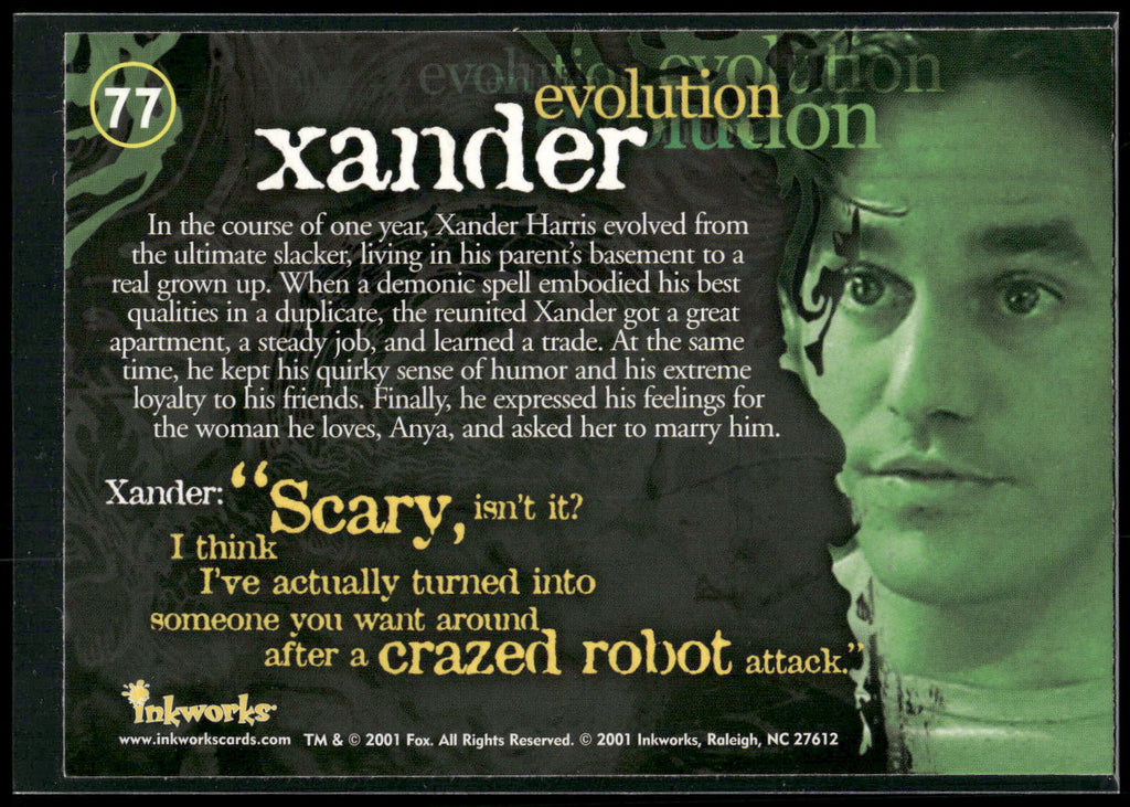 2001 Inkworks Buffy the Vampire Slayer Season 5 #77 Xander