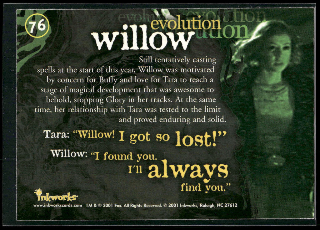 2001 Inkworks Buffy the Vampire Slayer Season 5 #76 Willow