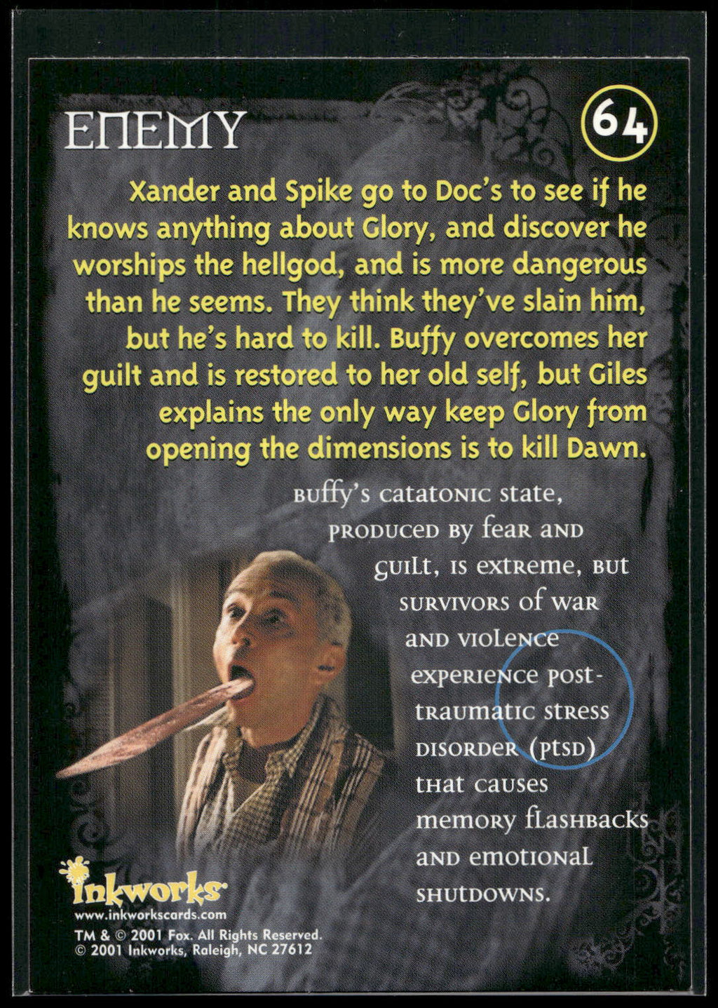 2001 Inkworks Buffy the Vampire Slayer Season 5 #64 Enemy