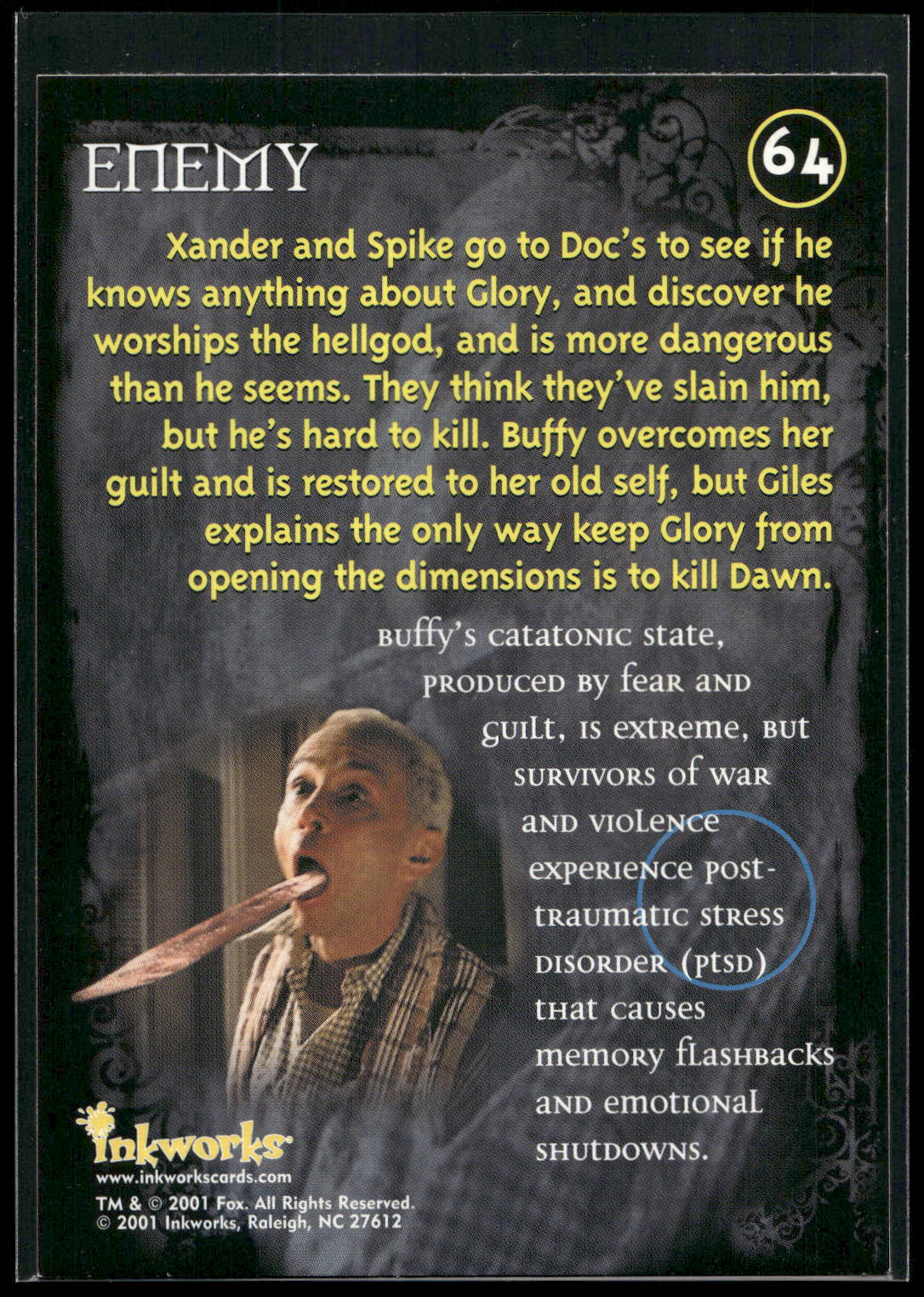 2001 Inkworks Buffy the Vampire Slayer Season 5 #64 Enemy