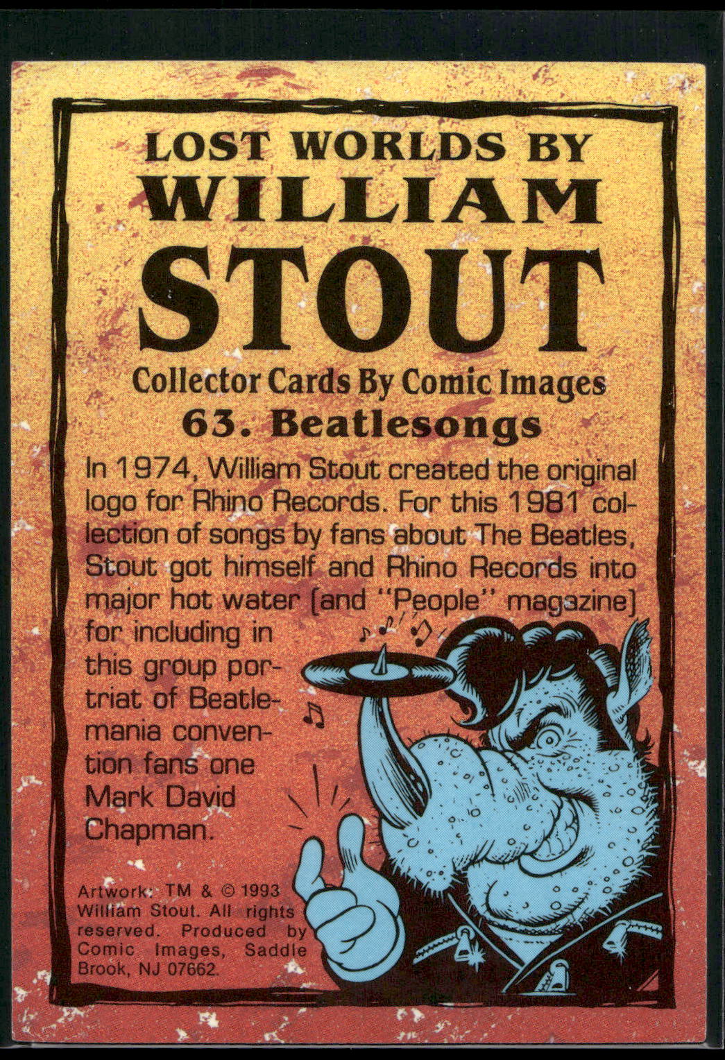 1993 Comic Images William Stout Series 1 #63 Beatlesongs