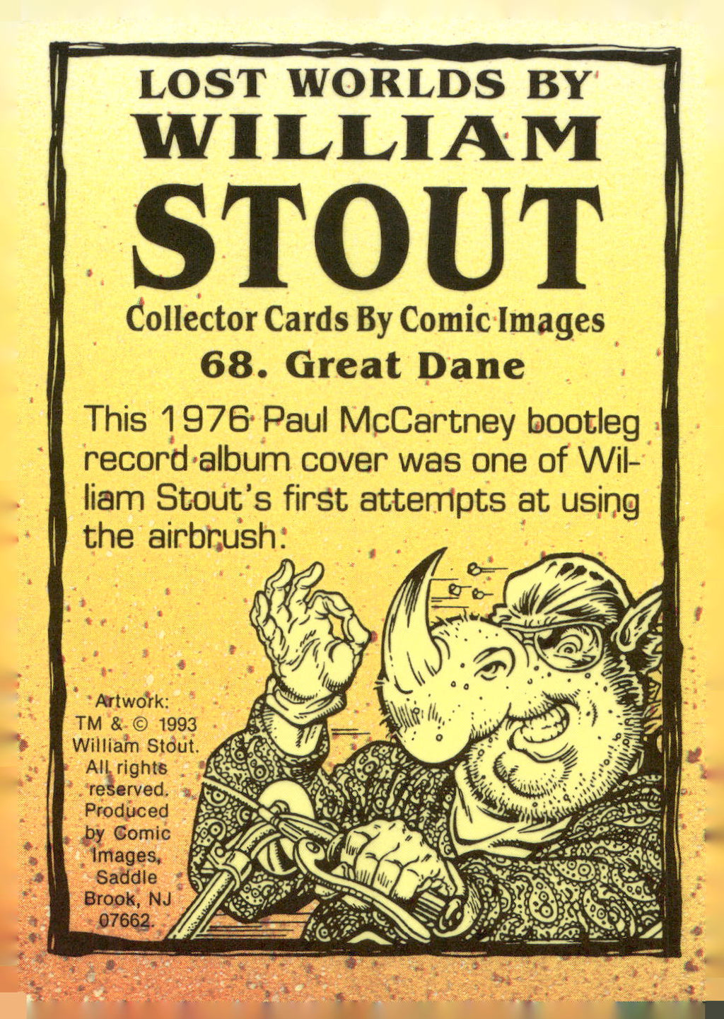1993 Comic Images William Stout Series 1 #68 Great Dane