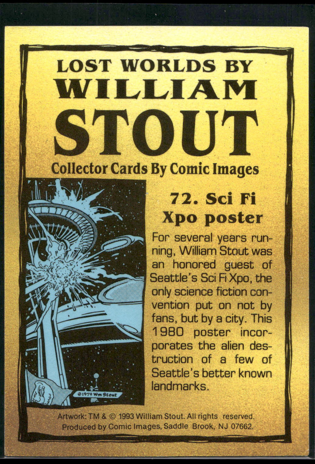 1993 Comic Images William Stout Series 1 #72 Sci Fi Xpo Poster
