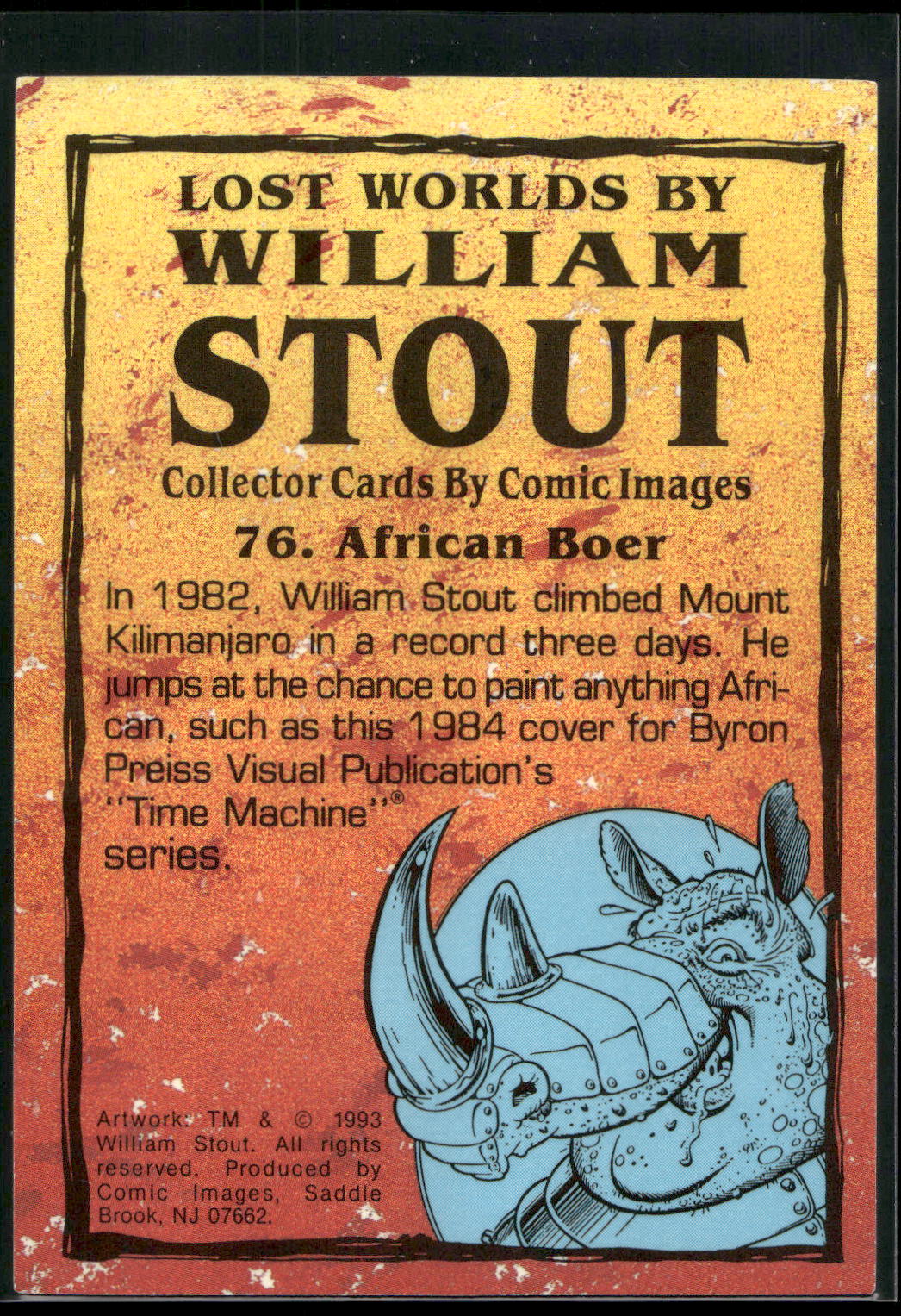 1993 Comic Images William Stout Series 1 #76 African Boer
