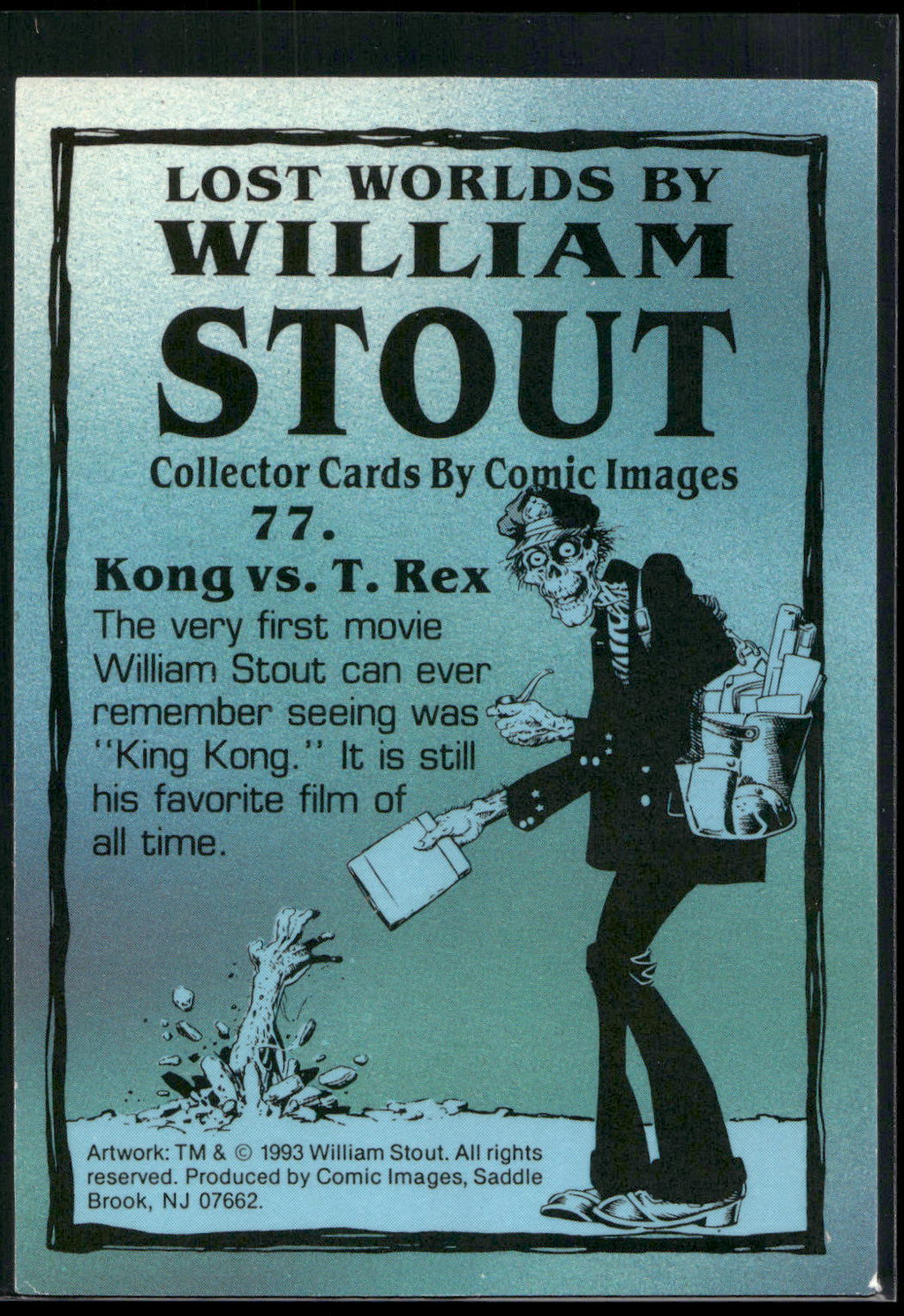 1993 Comic Images William Stout Series 1 #77 Kong vs. T. Rex