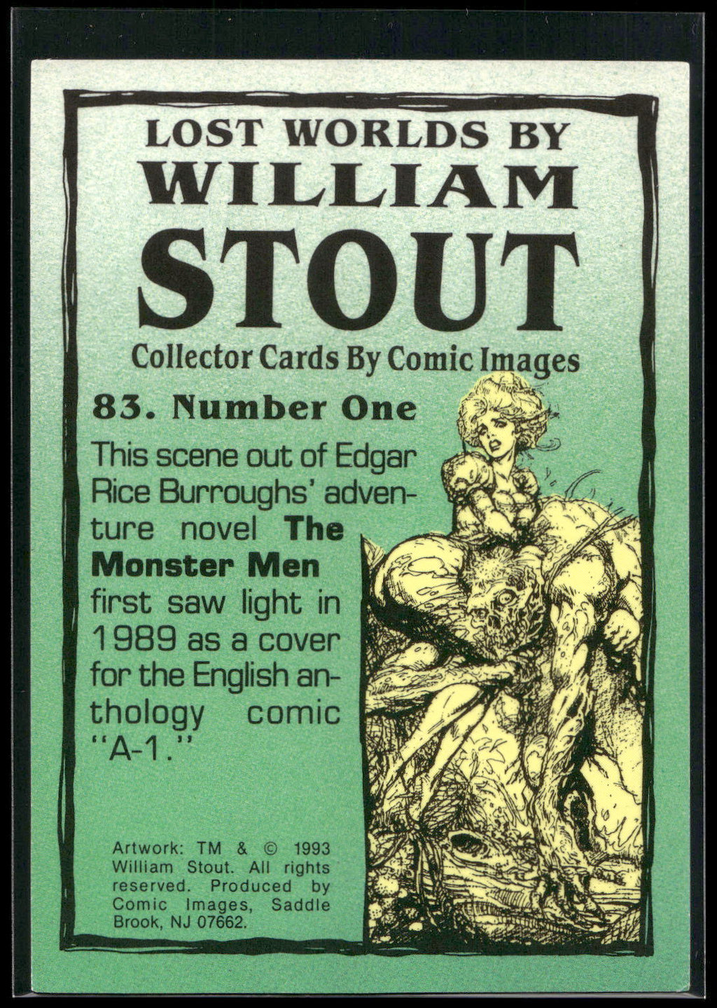 1993 Comic Images William Stout Series 1 #83 Number One