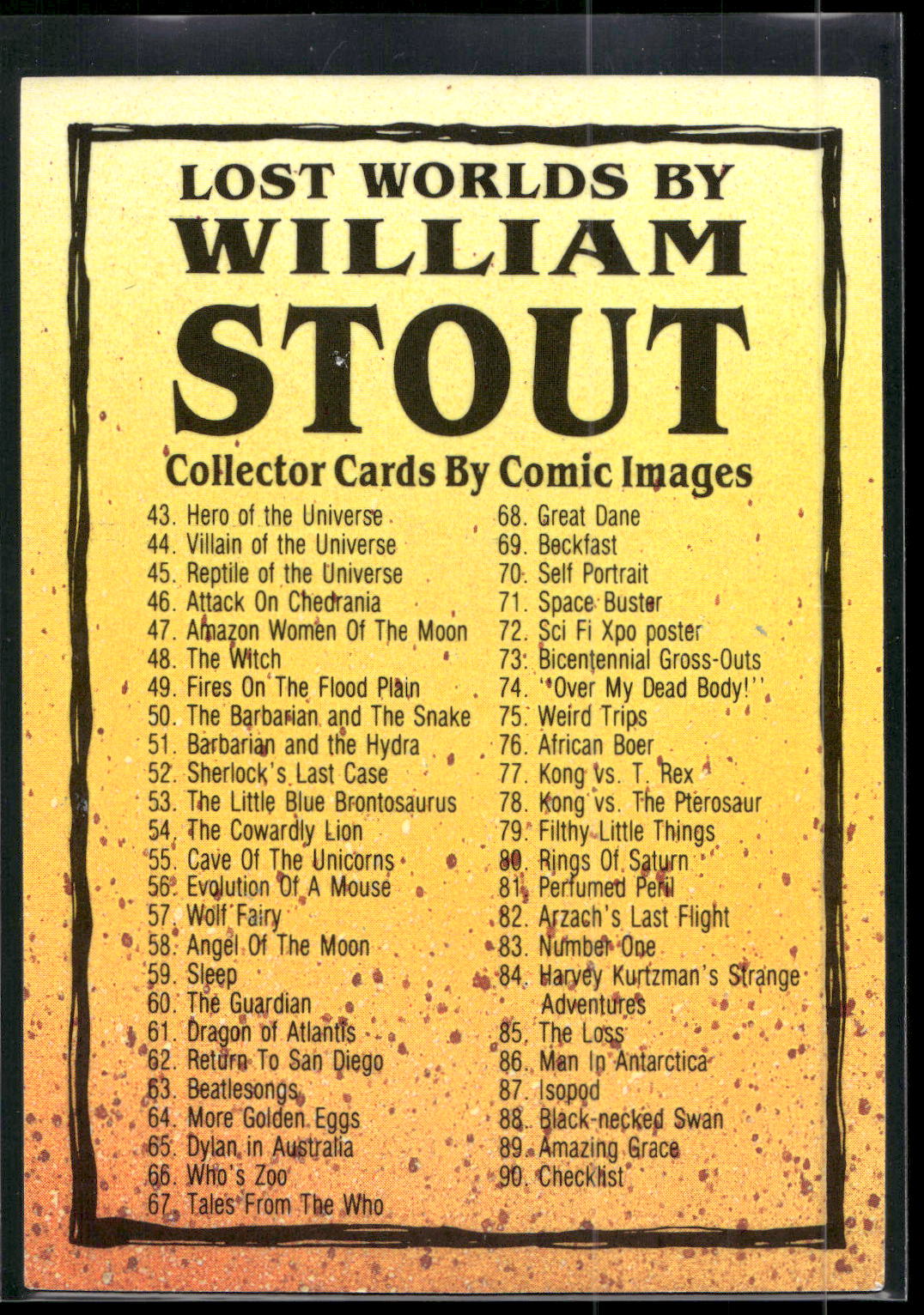 1993 Comic Images William Stout Series 1 #90 Lost Worlds