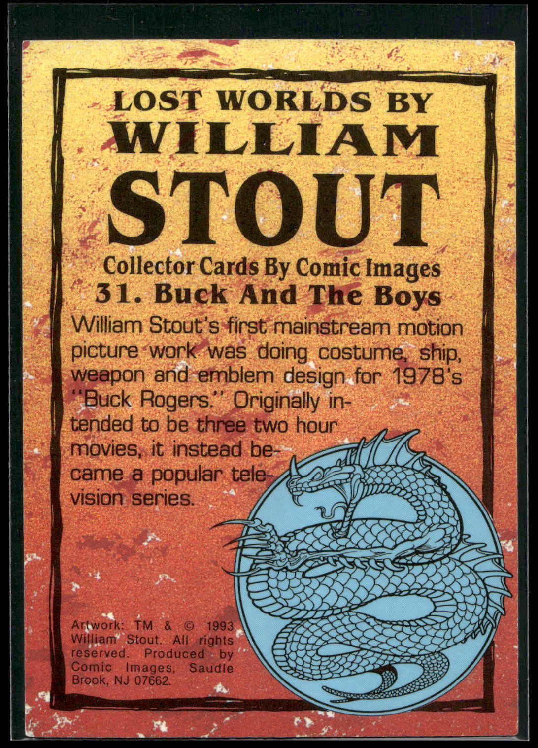1993 Comic Images William Stout Series 1 #31 Buck and the Boys