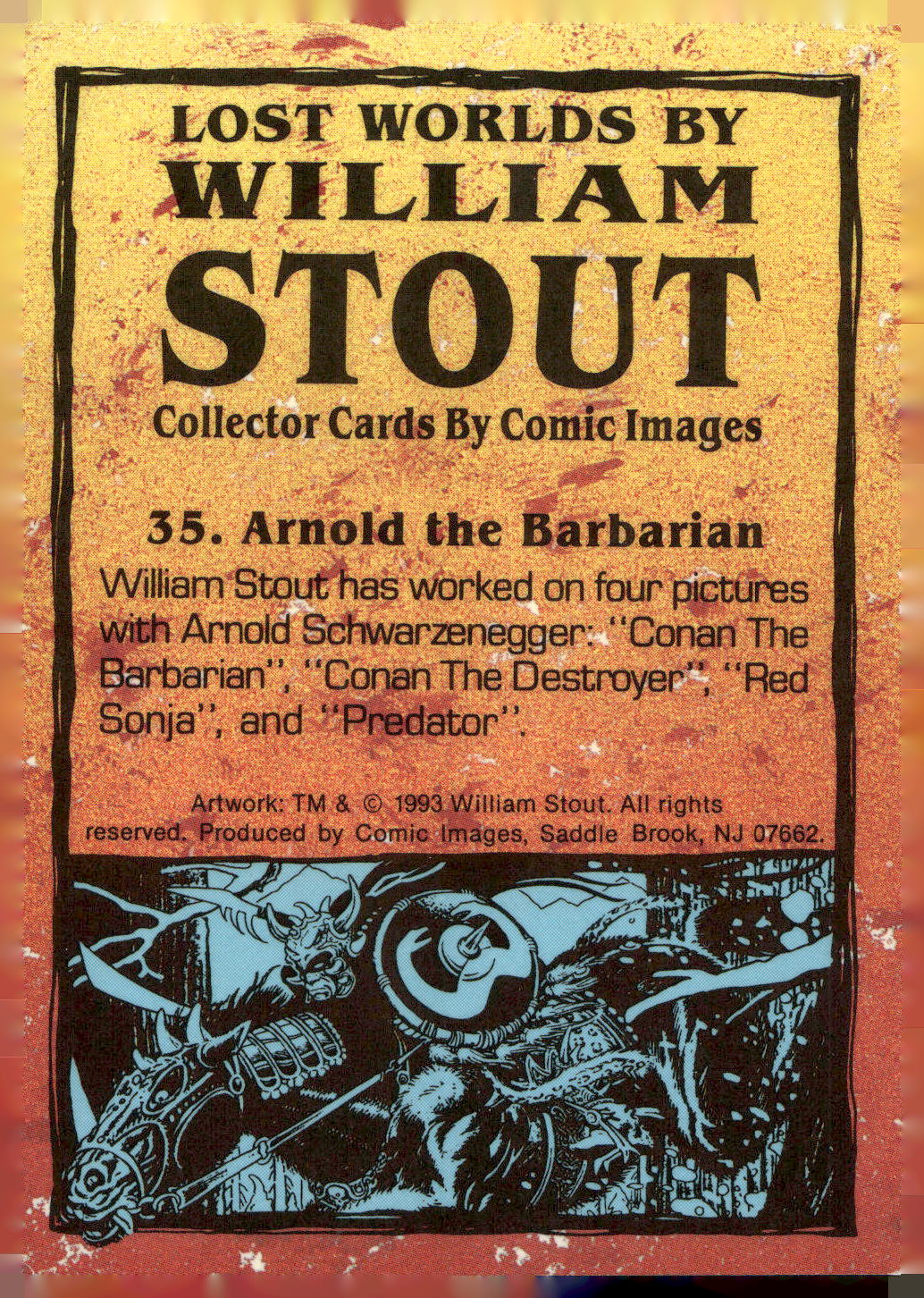 1993 Comic Images William Stout Series 1 #35 Arnold the Barbarian