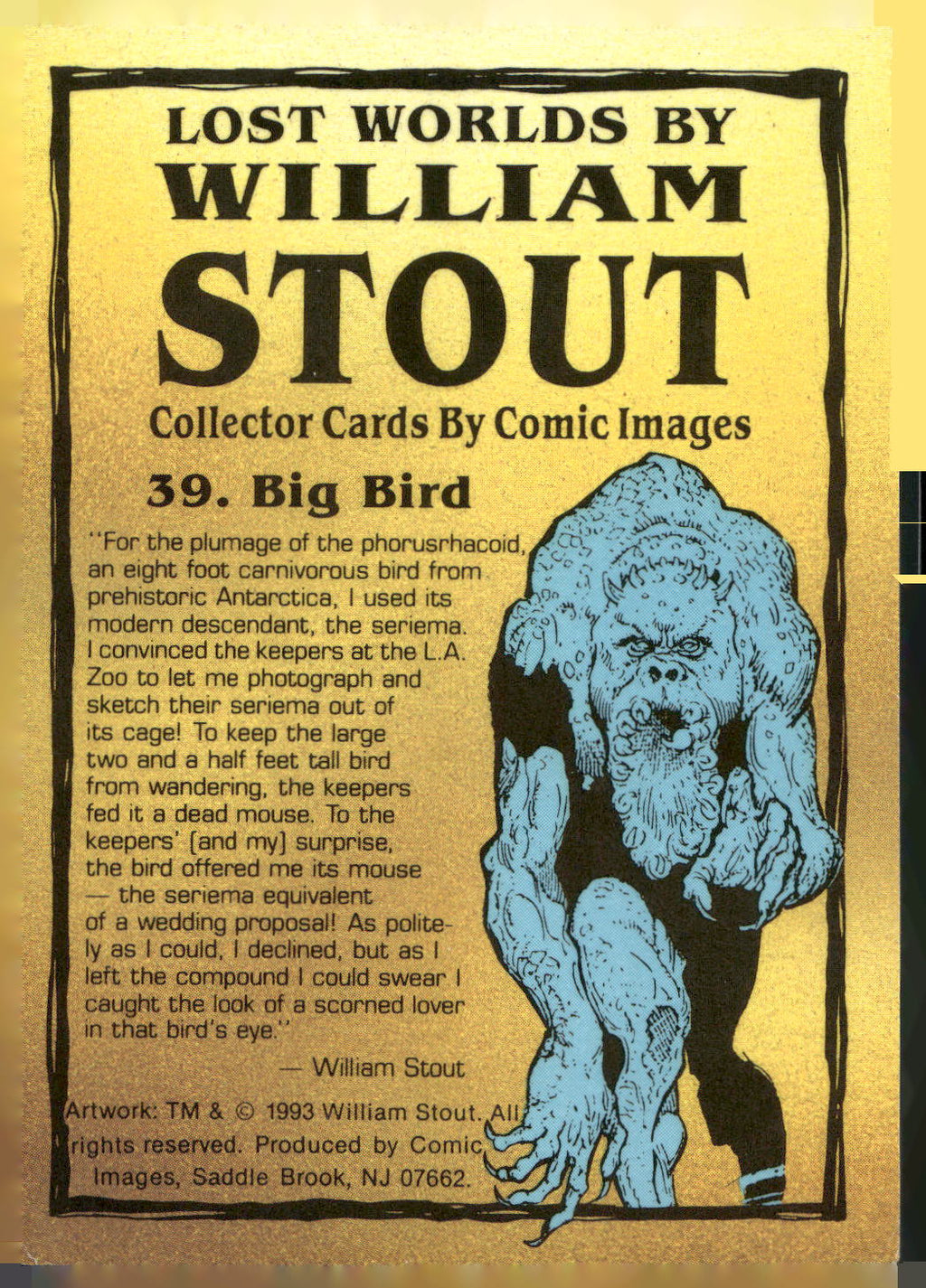 1993 Comic Images William Stout Series 1 #39 Big Bird
