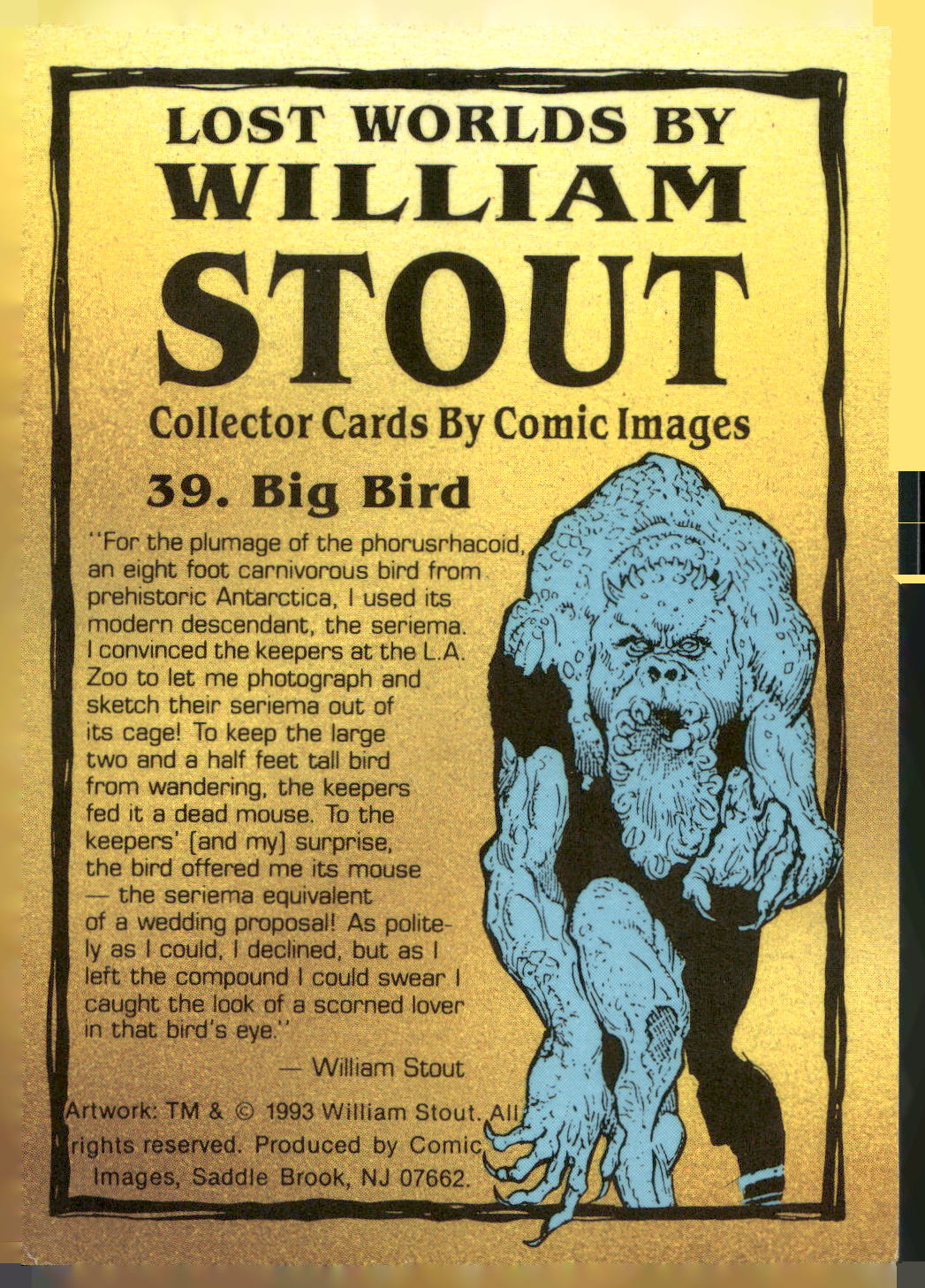 1993 Comic Images William Stout Series 1 #39 Big Bird