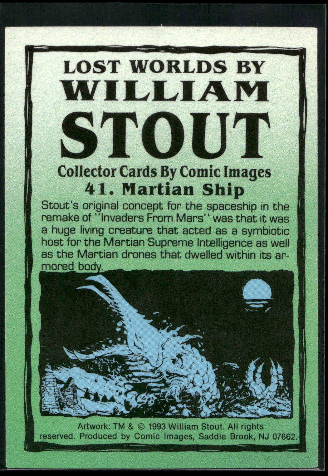 1993 Comic Images William Stout Series 1 #41 Martian Ship
