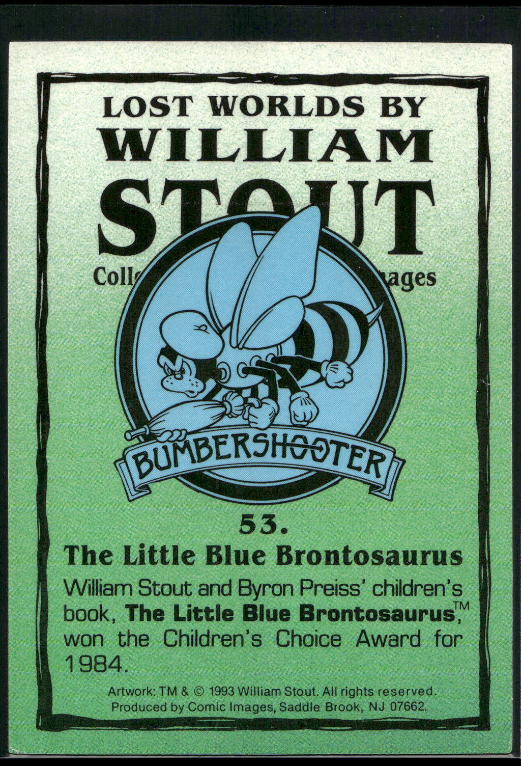 1993 Comic Images William Stout Series 1 #53 The Little Blue Brontosaurus