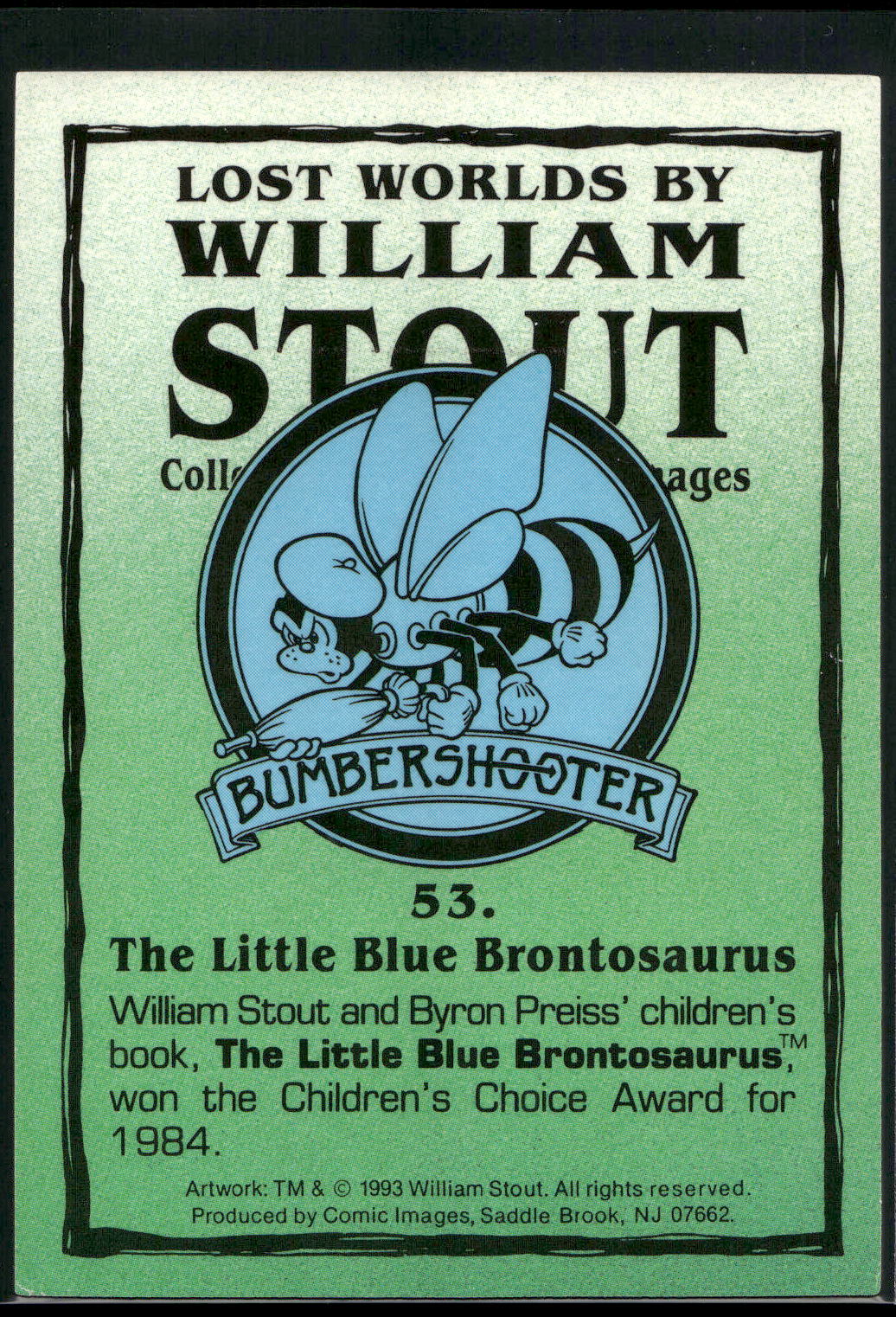 1993 Comic Images William Stout Series 1 #53 The Little Blue Brontosaurus