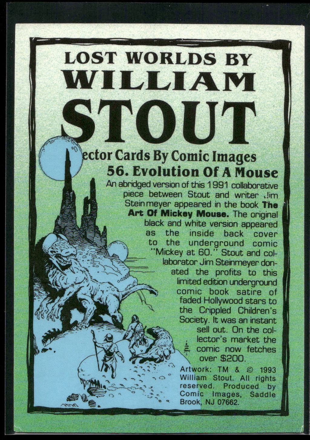 1993 Comic Images William Stout Series 1 #56 Evolution of a Mouse
