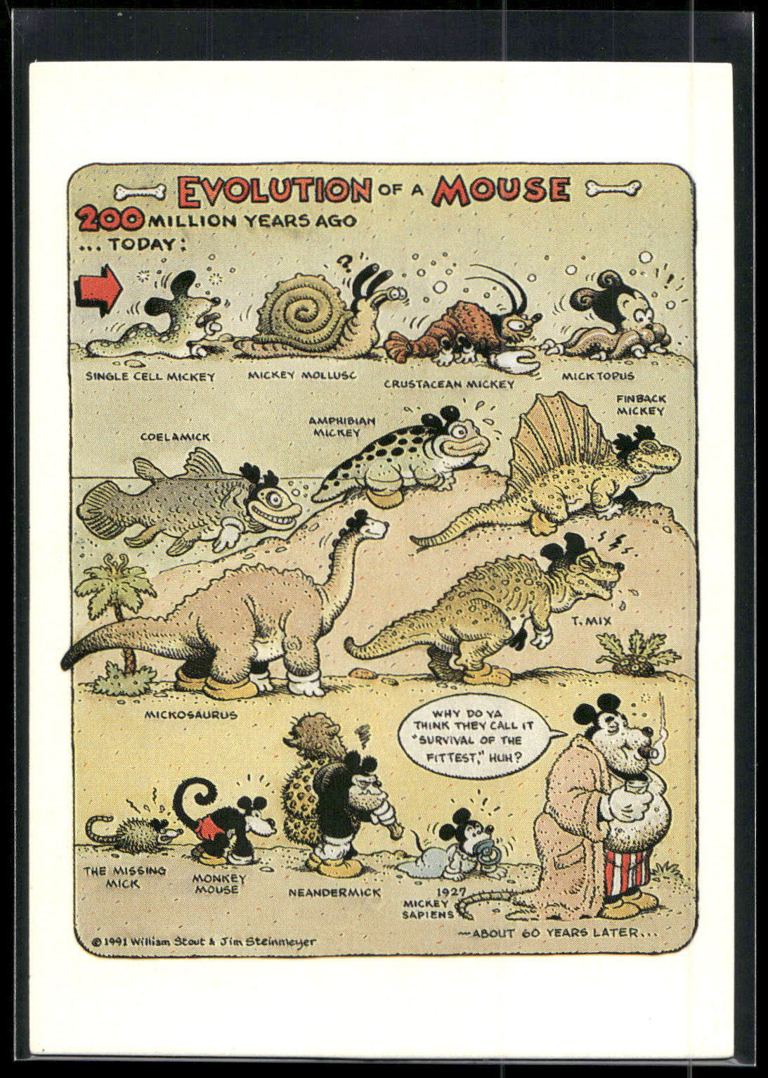 1993 Comic Images William Stout Series 1 #56 Evolution of a Mouse