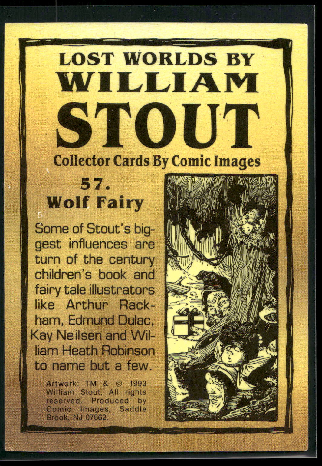 1993 Comic Images William Stout Series 1 #57 Wolf Fairy