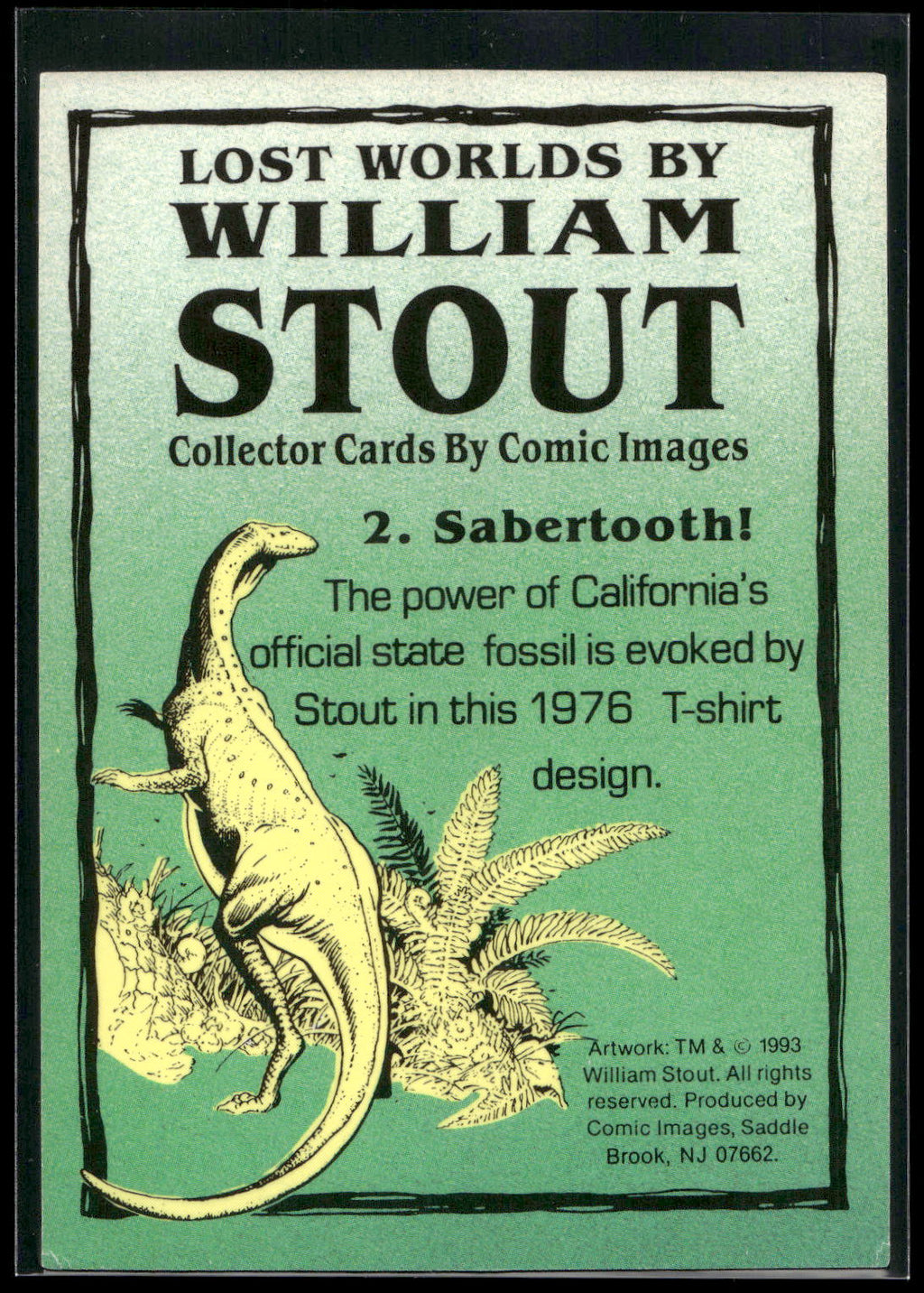 1993 Comic Images William Stout Series 1 #2 Sabertooth!