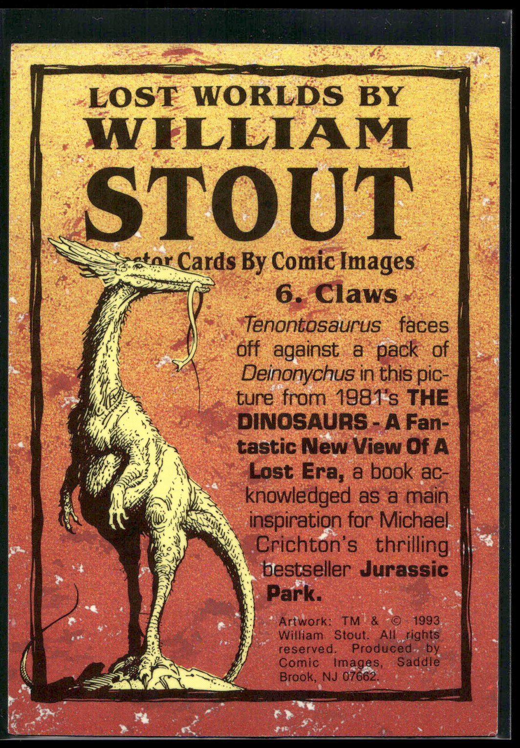 1993 Comic Images William Stout Series 1 #6 Claws