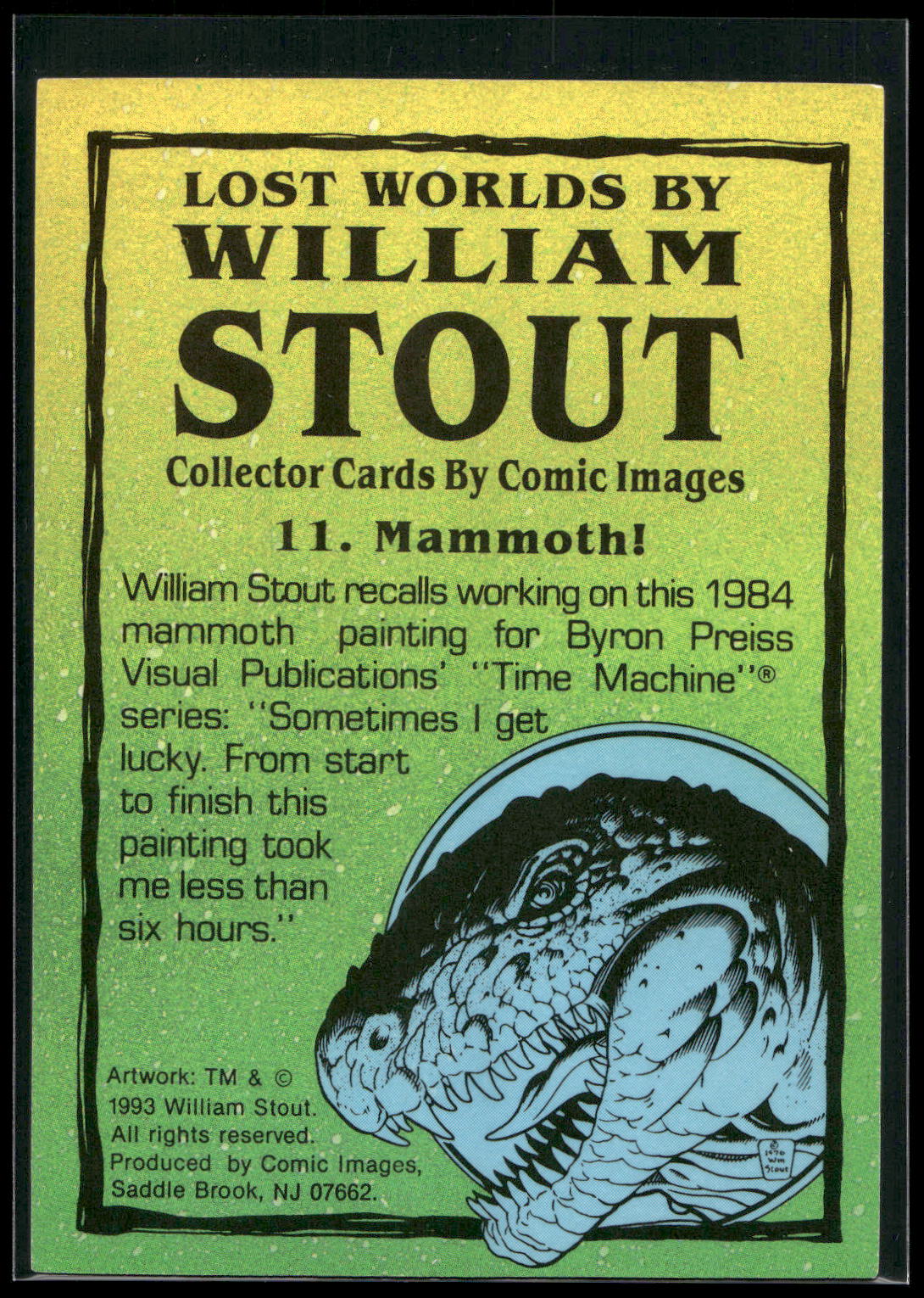 1993 Comic Images William Stout Series 1 #11 Mammoth!
