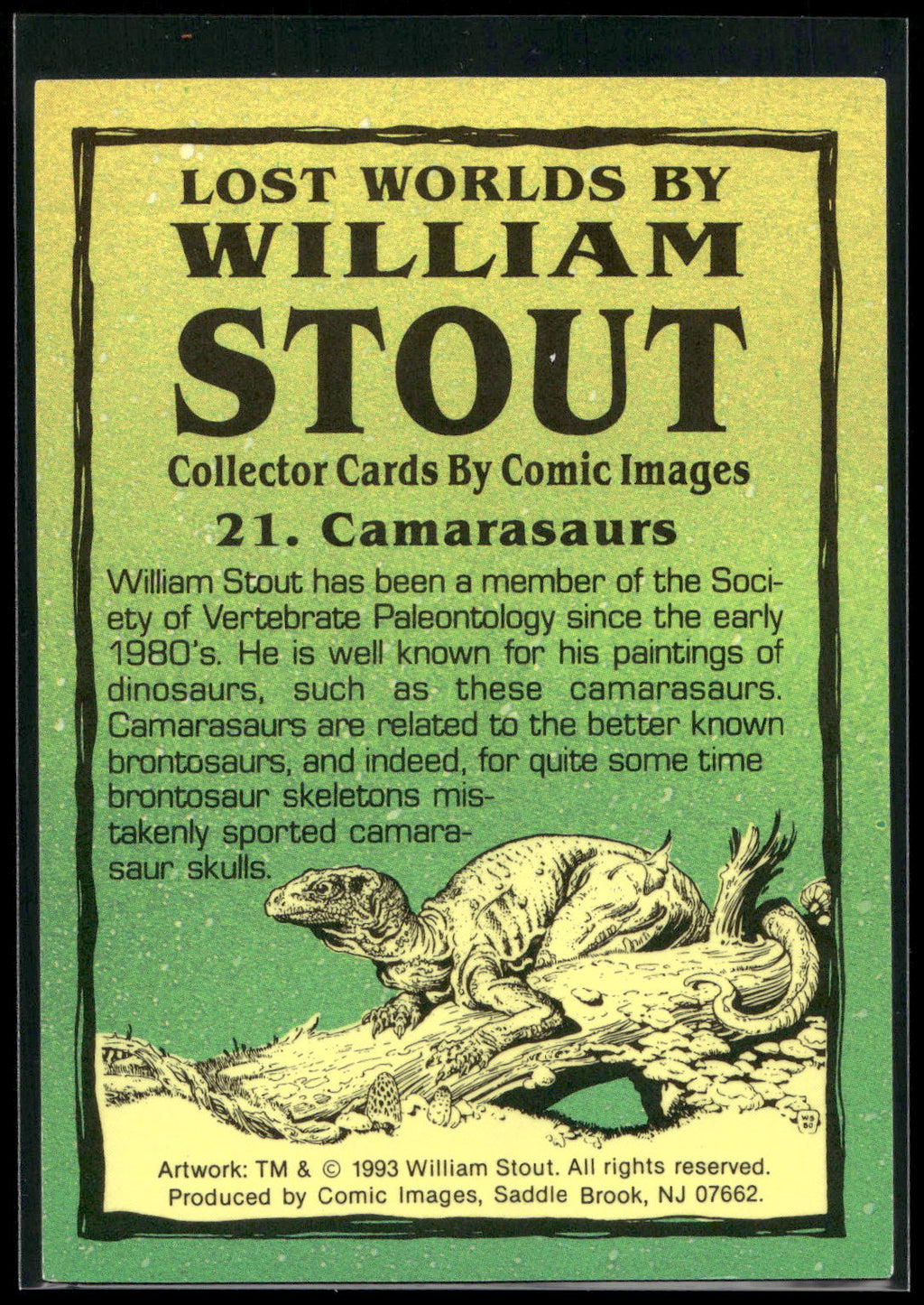 1993 Comic Images William Stout Series 1 #21 Camarasaurs