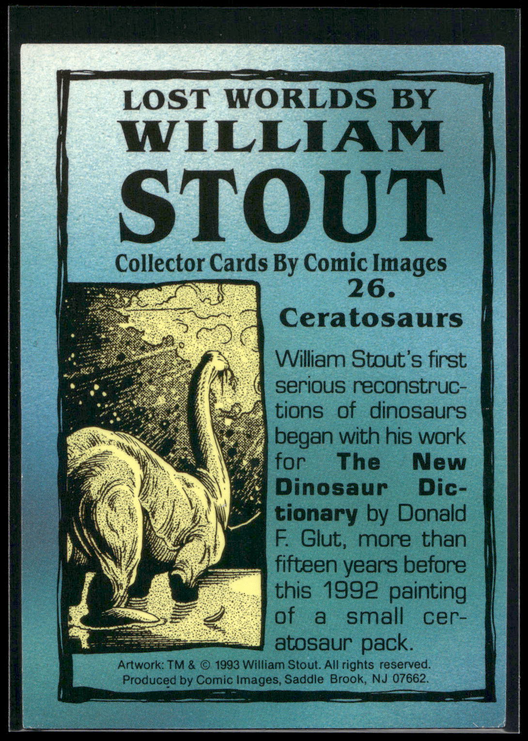 1993 Comic Images William Stout Series 1 #26 Ceratosaurs