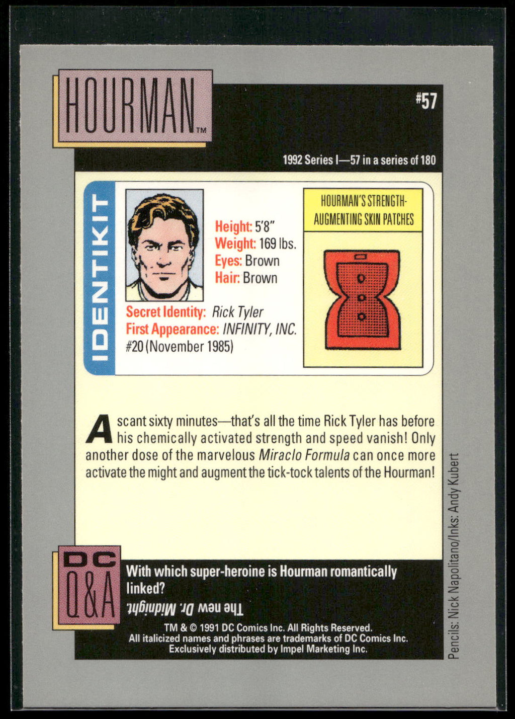 1992 Impel DC Cosmic #57 Hourman