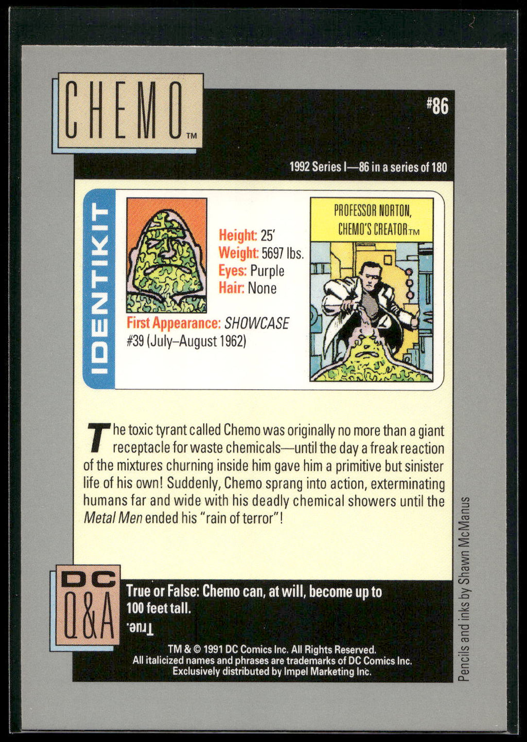 1992 Impel DC Cosmic #86 Chemo