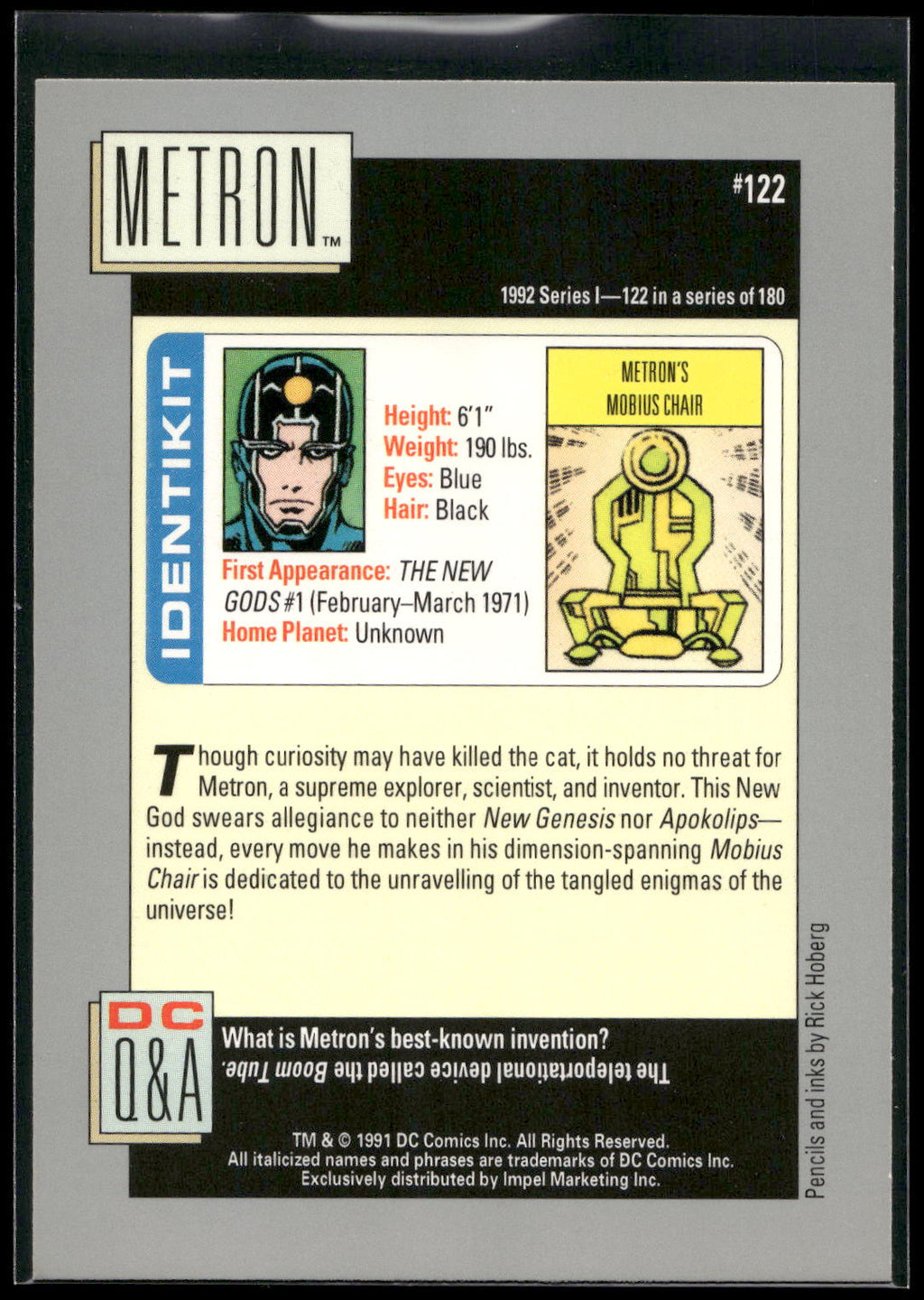 1992 Impel DC Cosmic #122 Metron