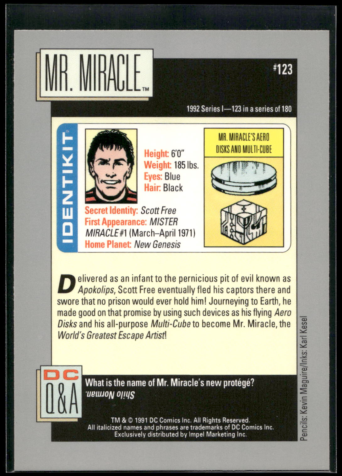 1992 Impel DC Cosmic #123 Mr. Miracle