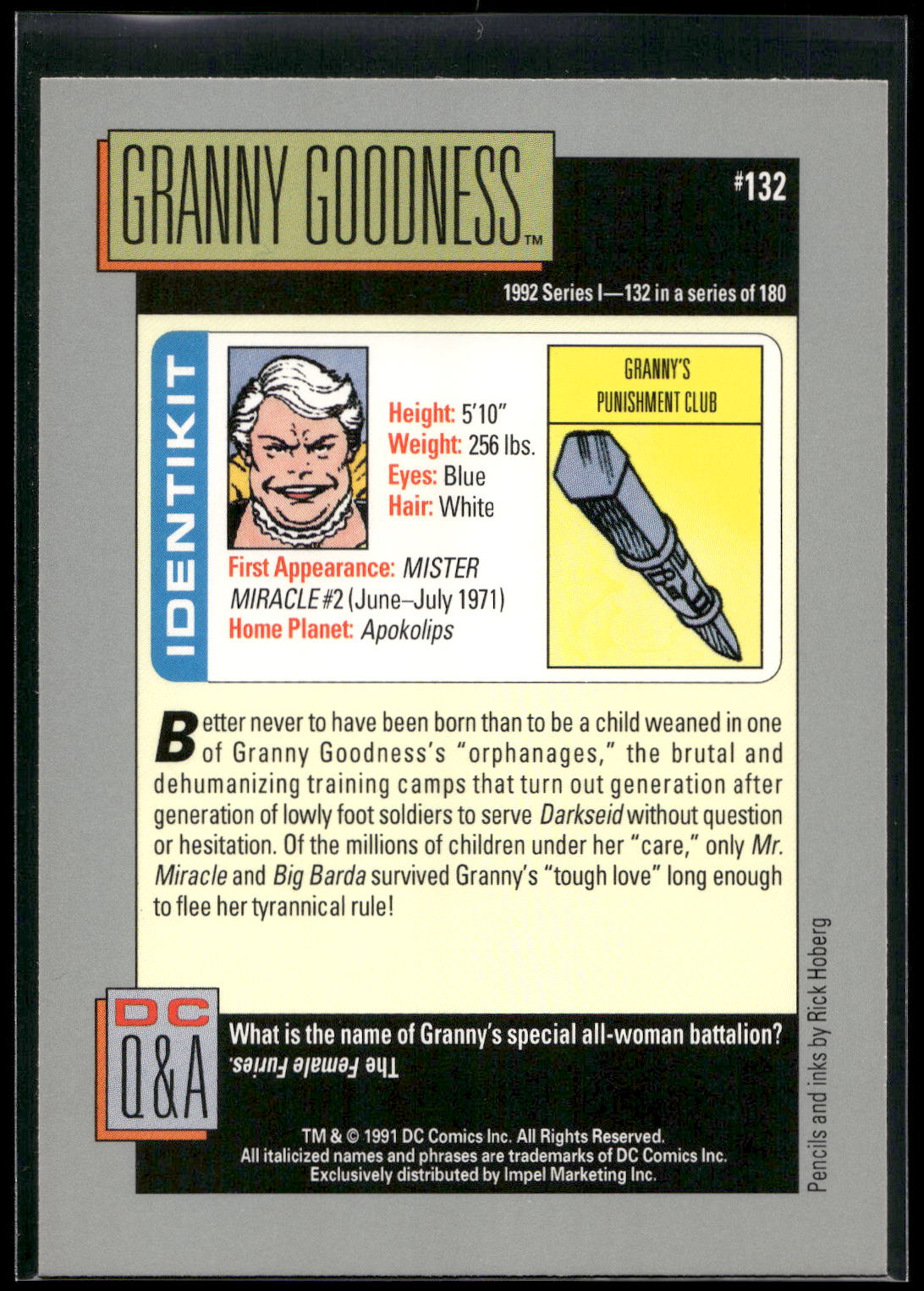 1992 Impel DC Cosmic #132 Granny Goodness