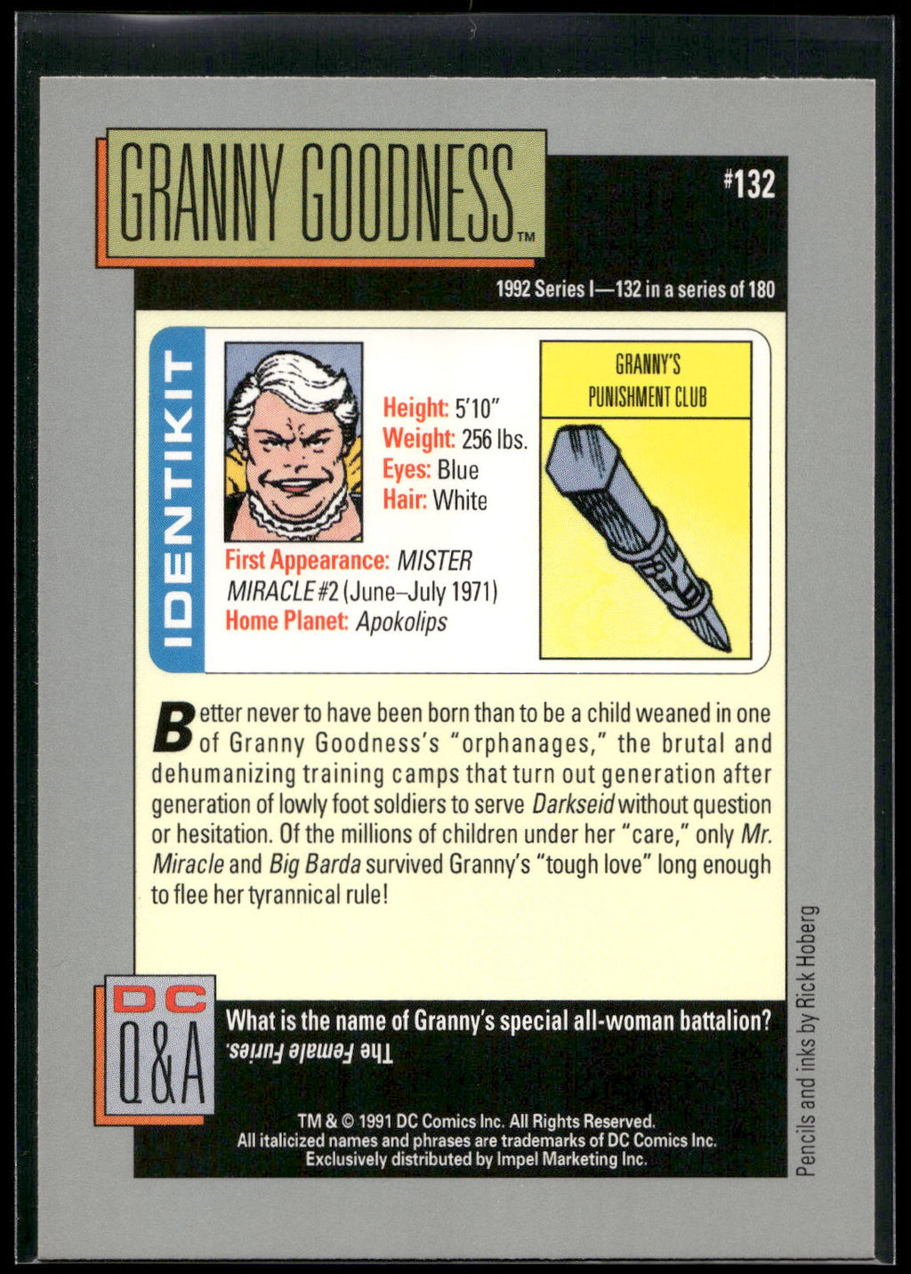 1992 Impel DC Cosmic #132 Granny Goodness