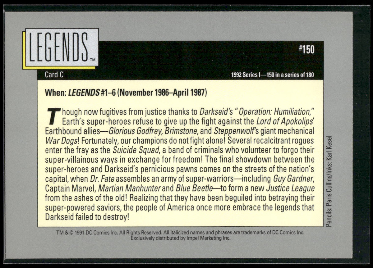 1992 Impel DC Cosmic #150 Legends