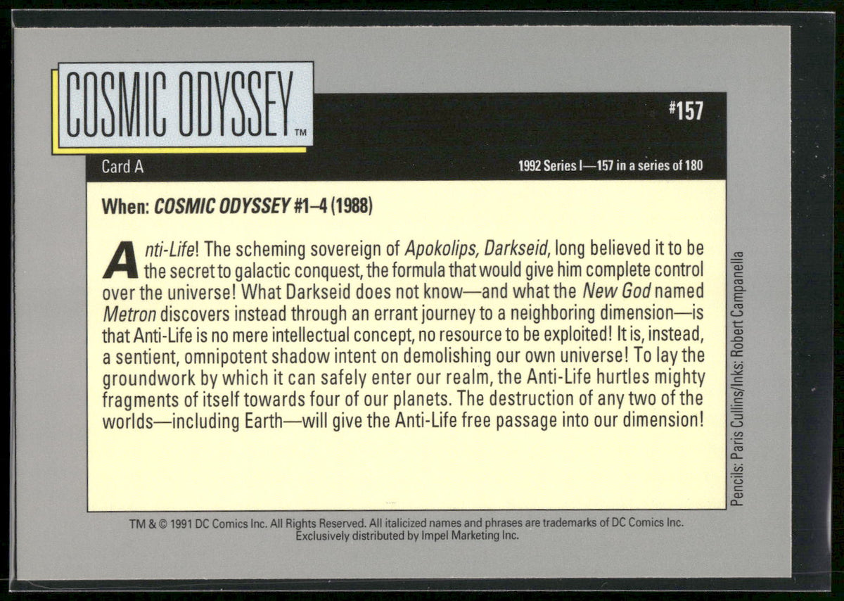 1992 Impel DC Cosmic #157 Cosmic Odyssey