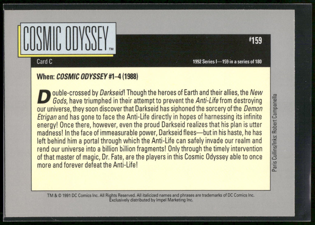 1992 Impel DC Cosmic #159 Cosmic Odyssey