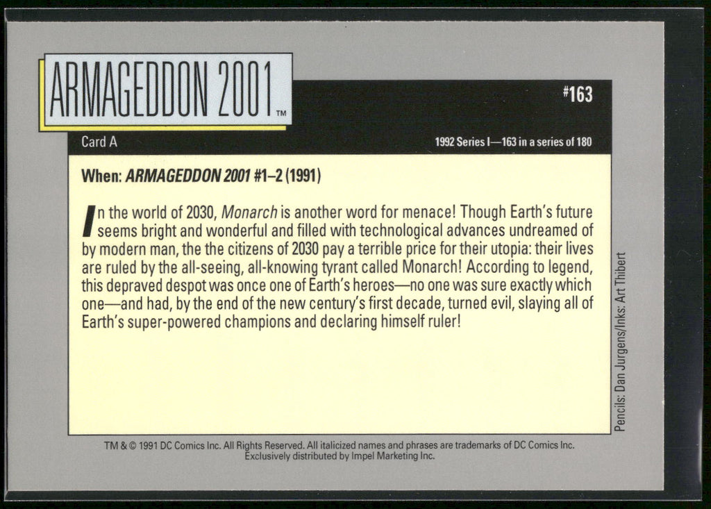 1992 Impel DC Cosmic #163 Armageddon 2001