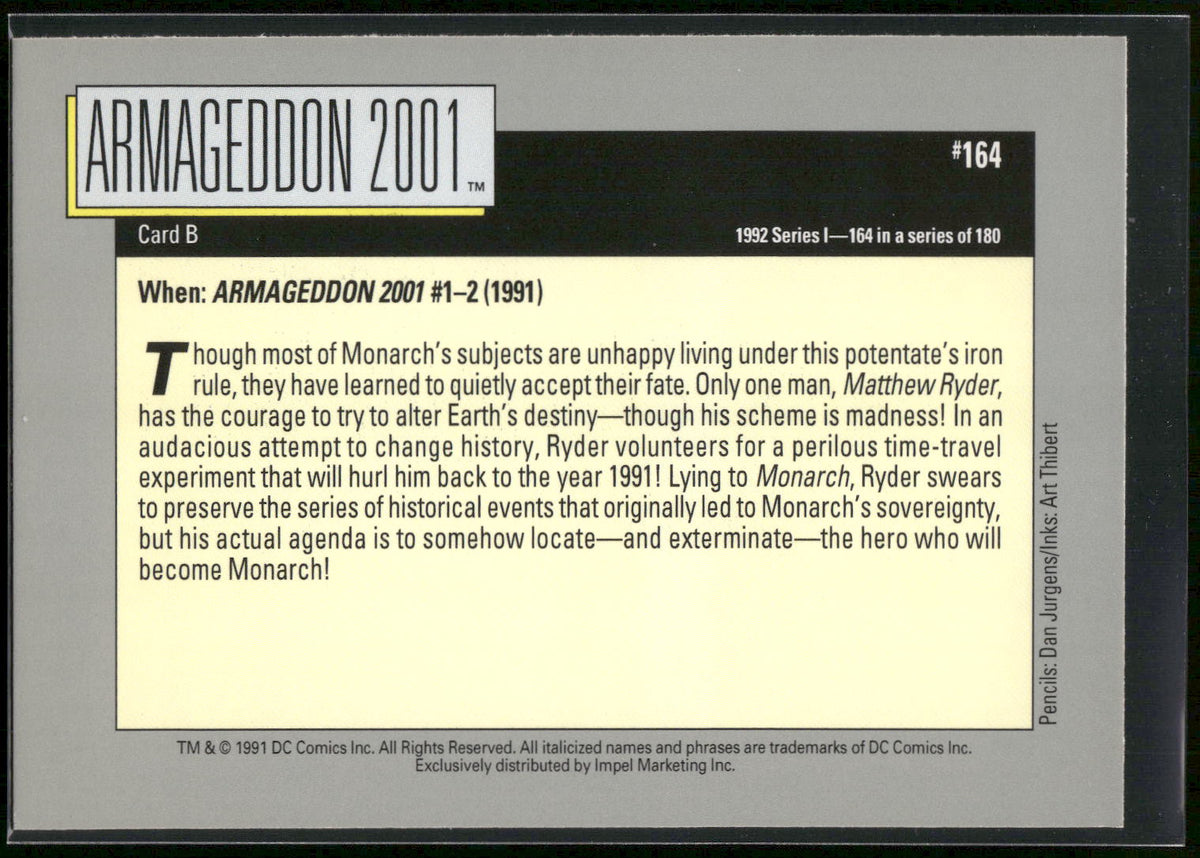 1992 Impel DC Cosmic #164 Armageddon 2001