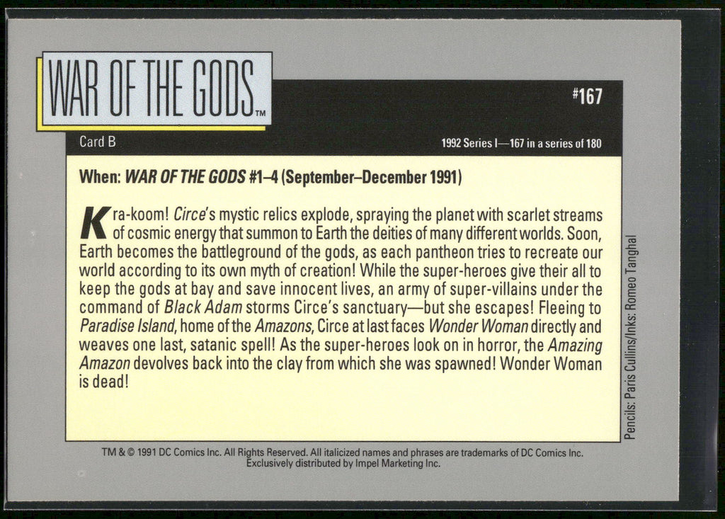 1992 Impel DC Cosmic #167 War of the Gods