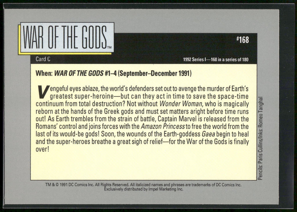 1992 Impel DC Cosmic #168 War of the Gods
