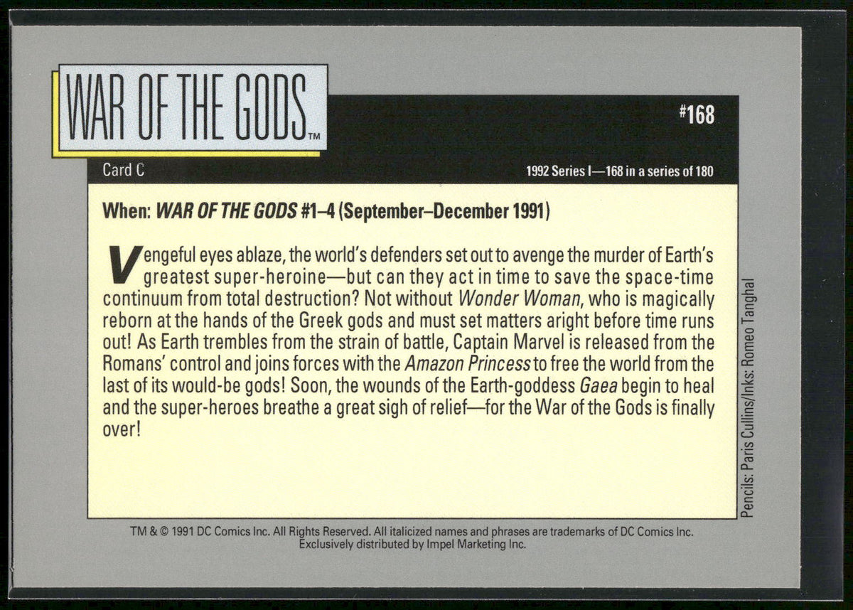 1992 Impel DC Cosmic #168 War of the Gods