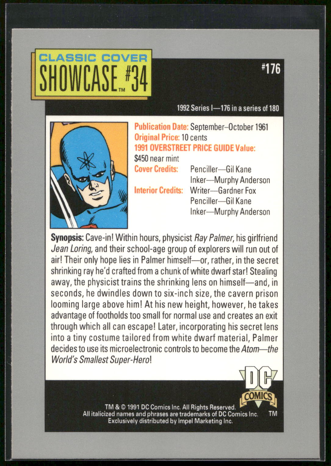 1992 Impel DC Cosmic #176 Showcase #34