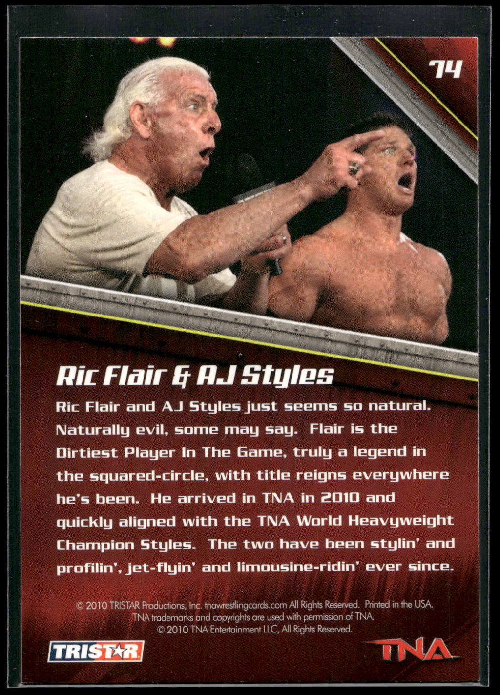 2010 TriStar TNA New Era #74 Ric Flair &amp; AJ Styles