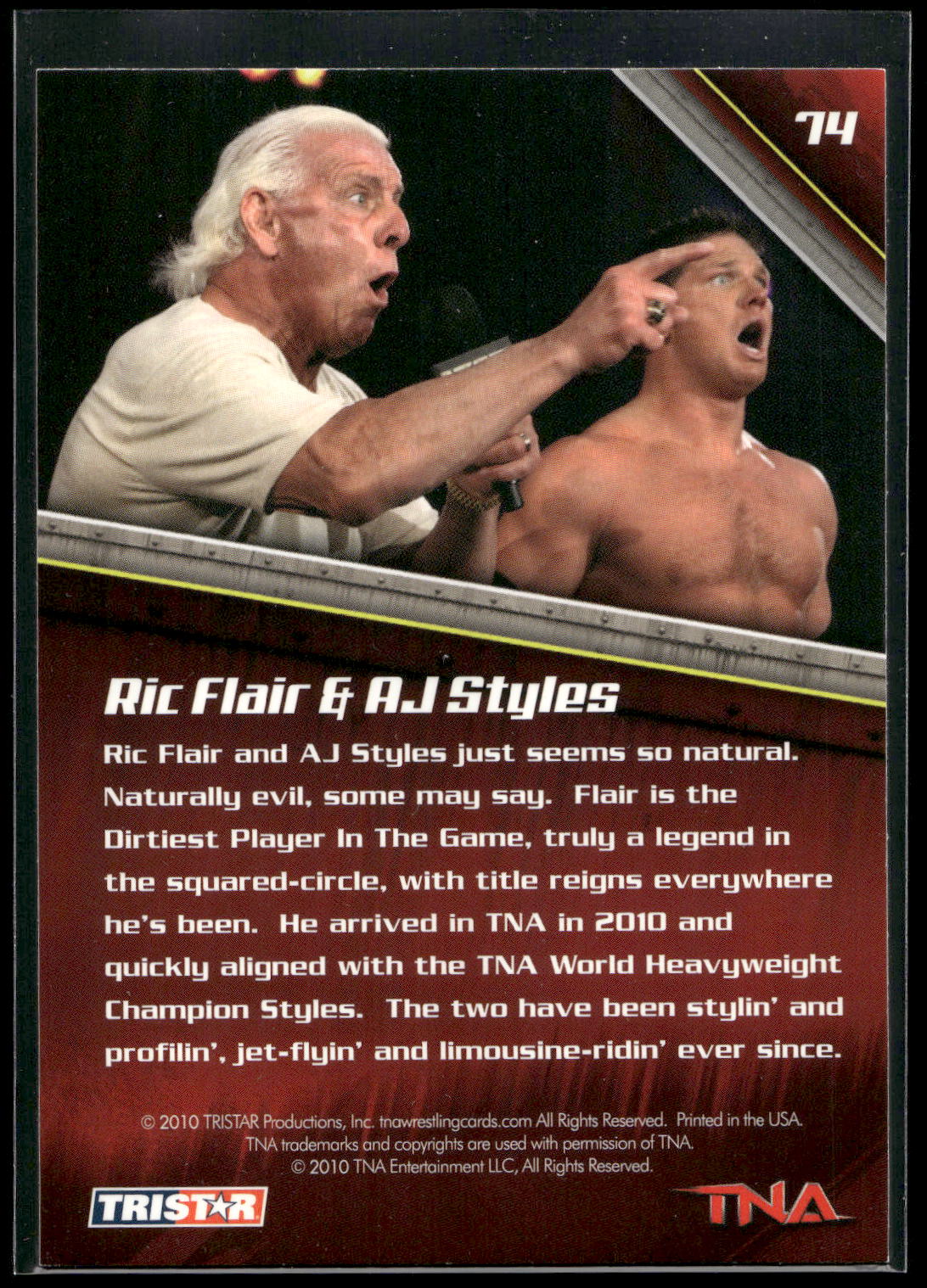 2010 TriStar TNA New Era #74 Ric Flair &amp; AJ Styles