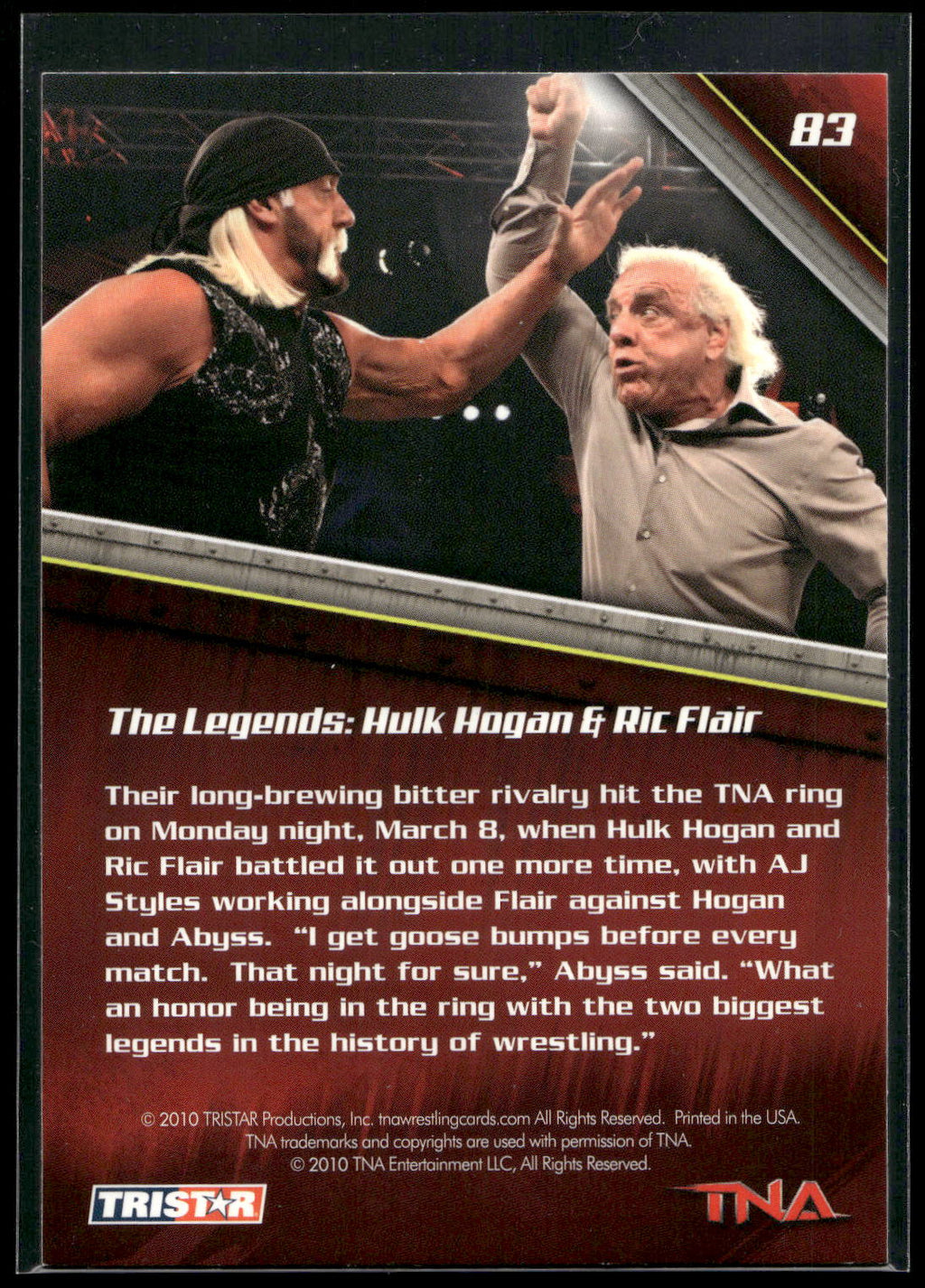 2010 TriStar TNA New Era #83 The Legends: Hulk Hogan &amp; Ric Flair