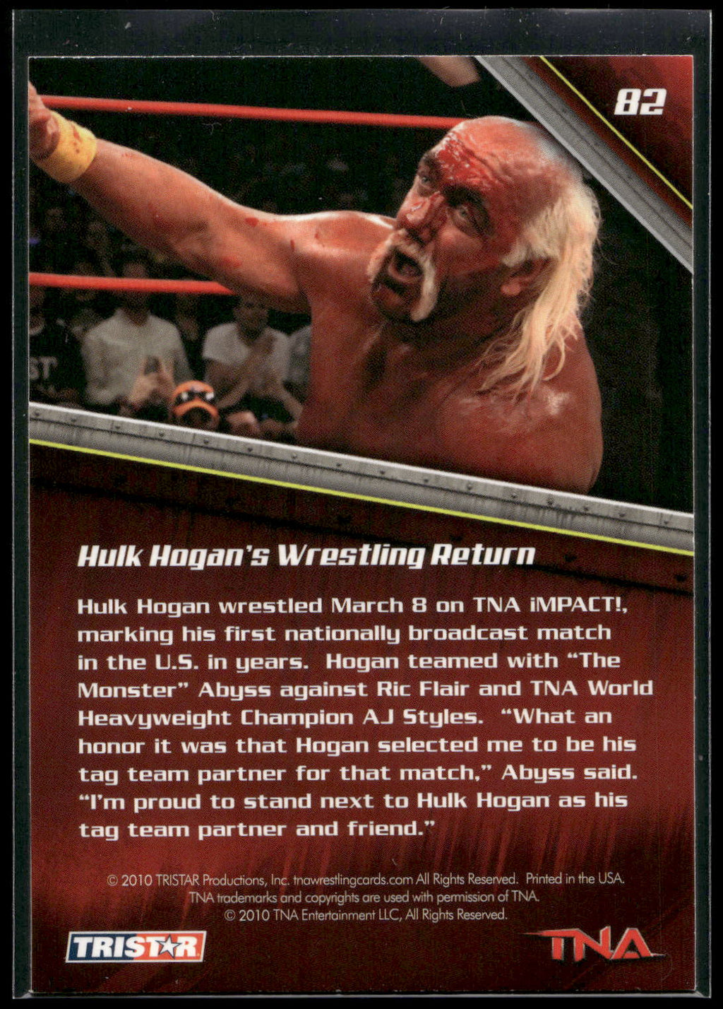 2010 TriStar TNA New Era #82 Hulk Hogan's Wrestling Return
