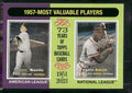 2024 Topps Heritage #190 1957 MVPs (Mickey Mantle / Hank Aaron)