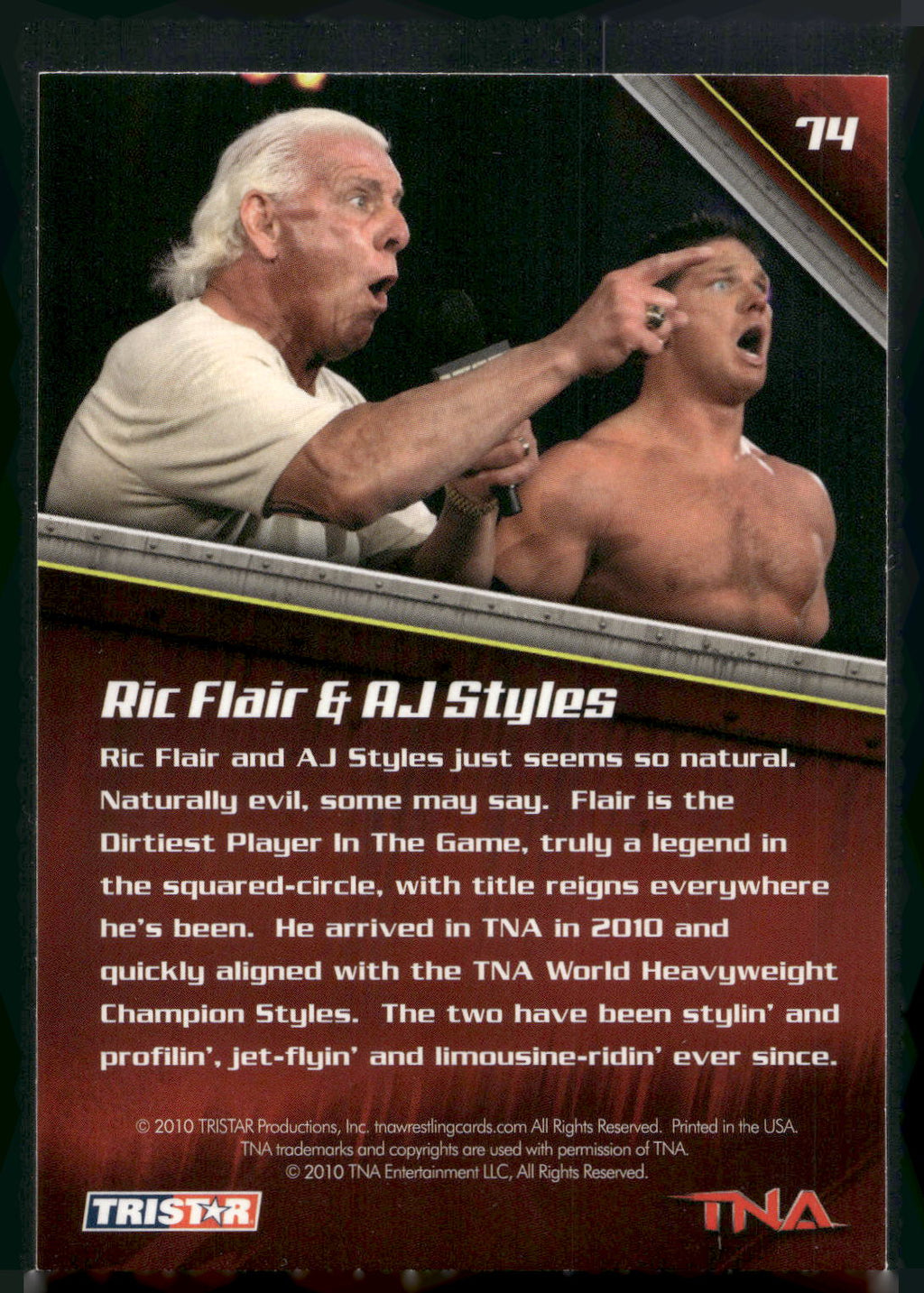 2010 TriStar TNA New Era #74 Ric Flair &amp; AJ Styles