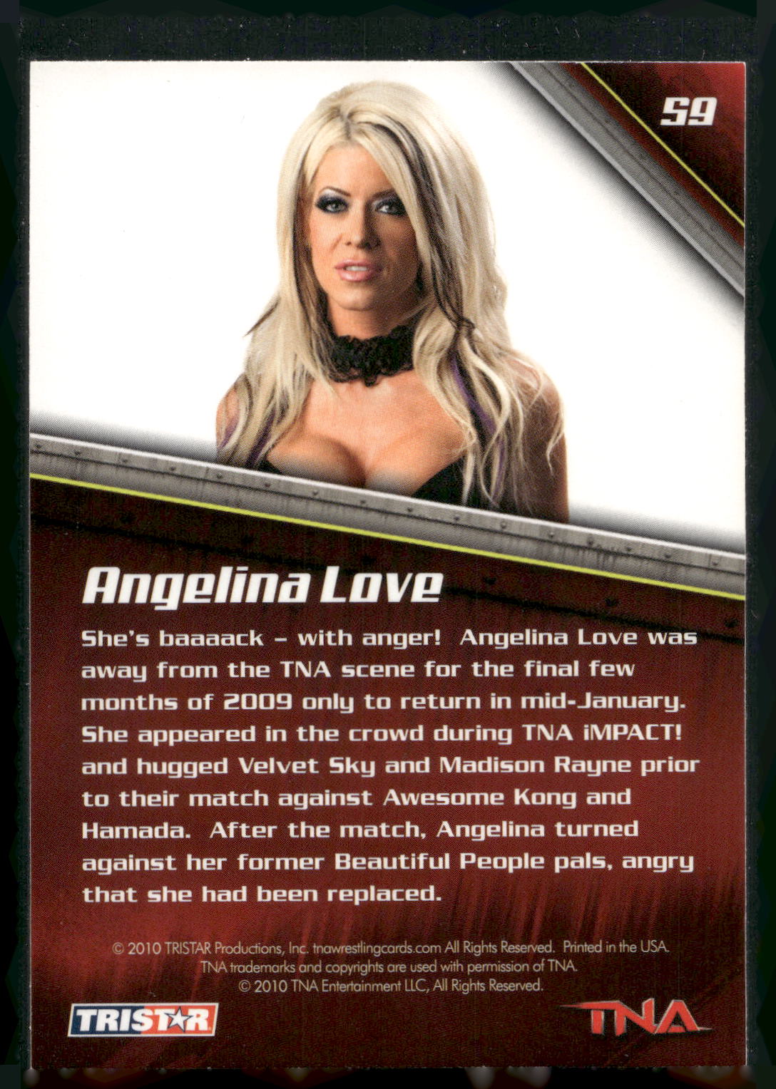 2010 TriStar TNA New Era #59 Angelina Love