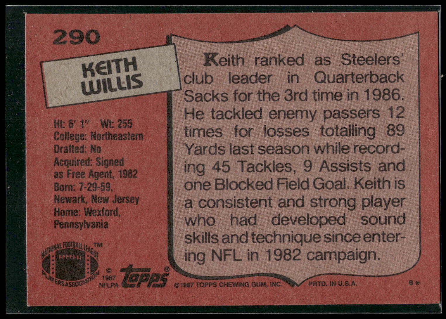 1987 Topps #290 Keith Willis
