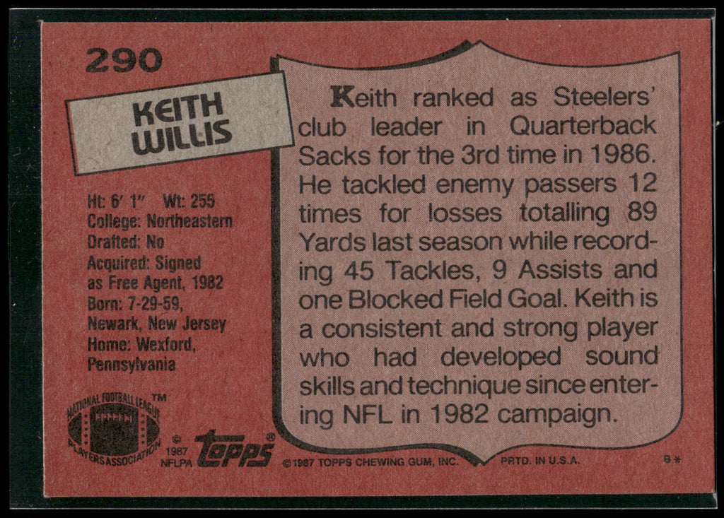 1987 Topps #290 Keith Willis